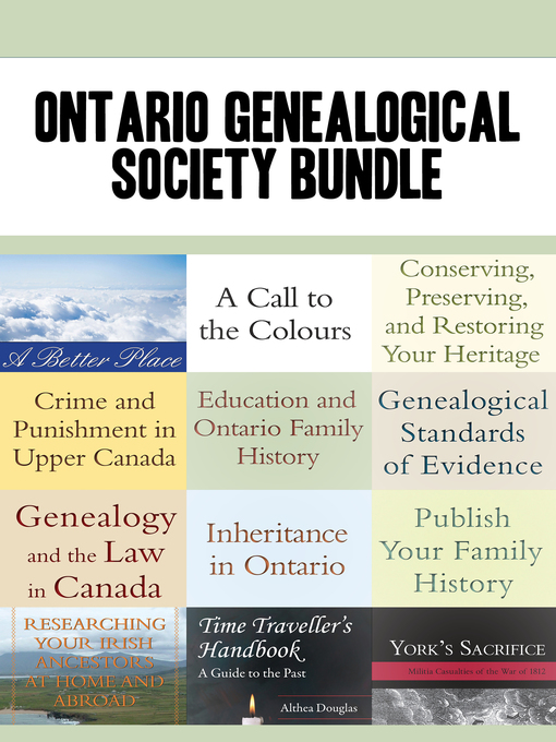 Title details for Ontario Genealogical Society 12-Book Bundle by Jane E. MacNamara - Available